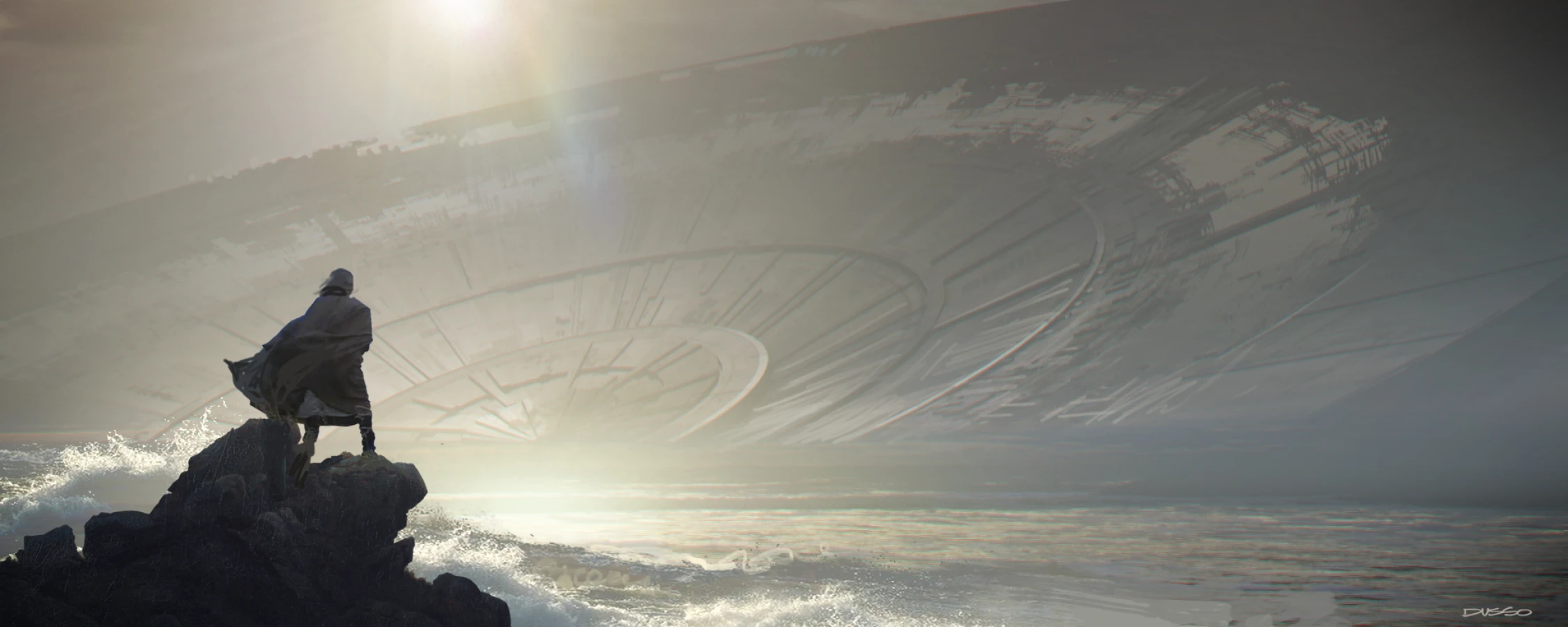 dusso science fiction storm planet concept art
