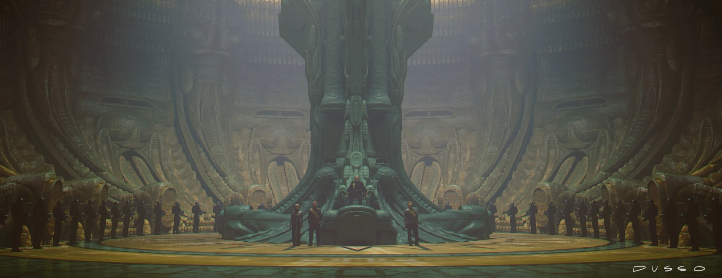 Assembly in arch in Dune from Raynault vfx