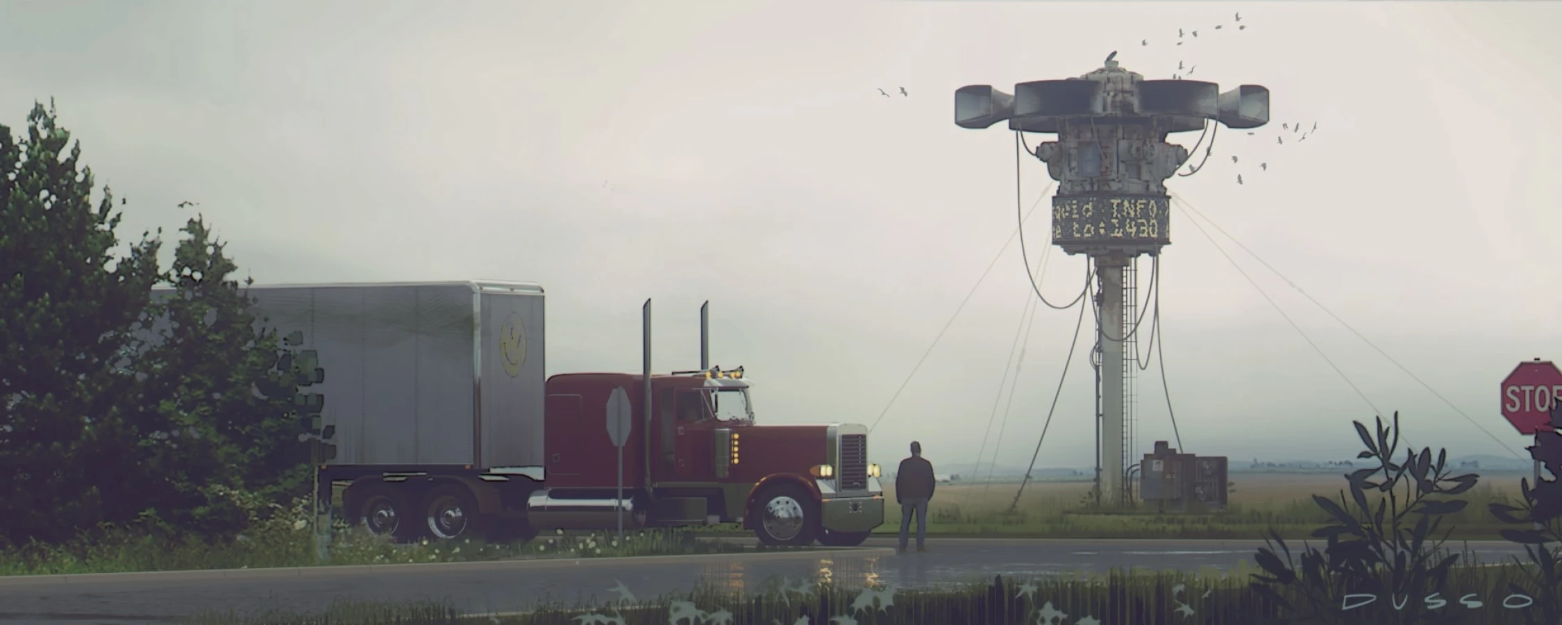 Art department concept art truck on road Raynault vfx
