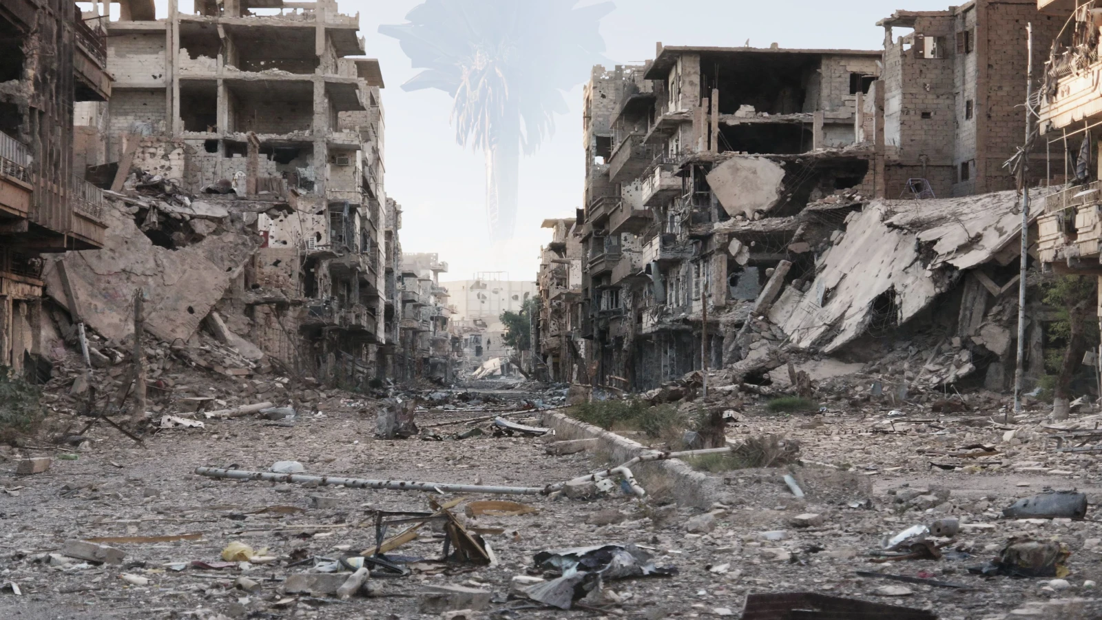 invasion raynault visual effects destroyed city mothership