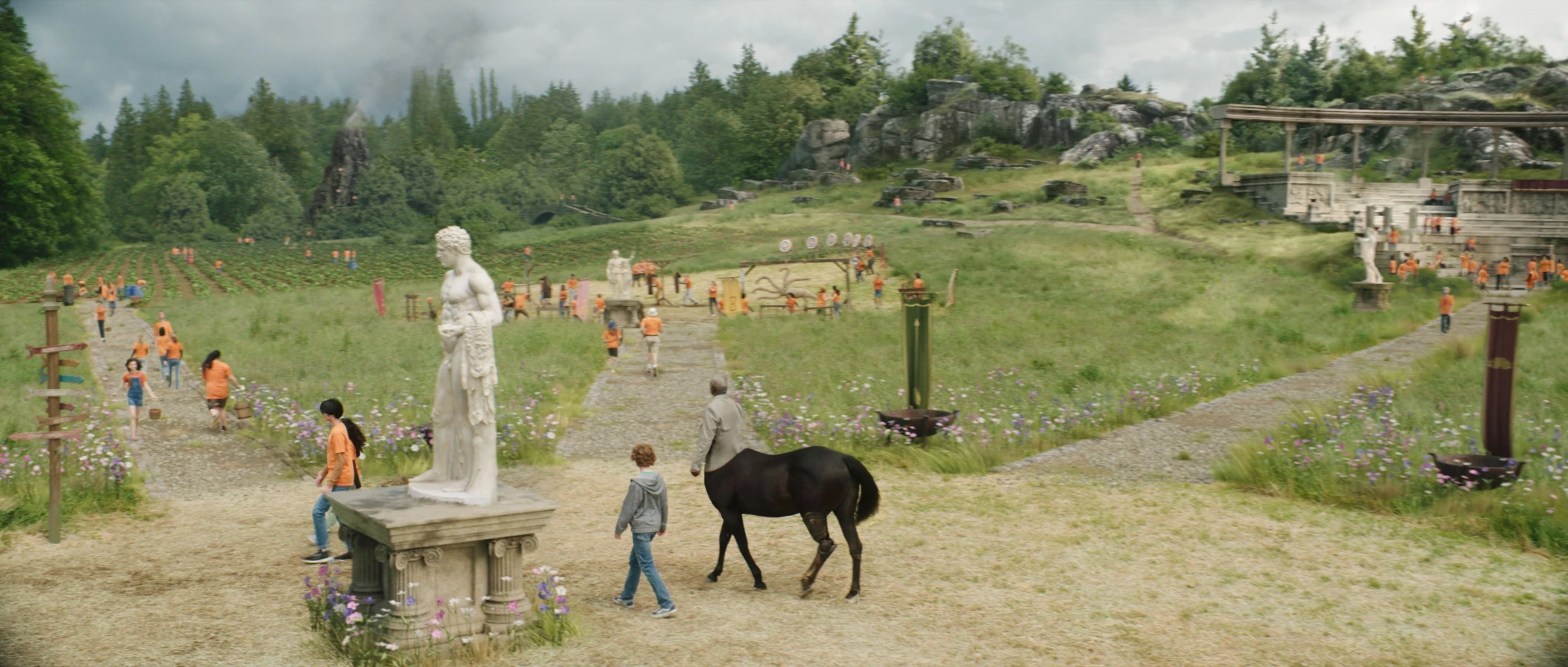 percy jackson season 1 disney we create worlds raynault visual effects camp half blood