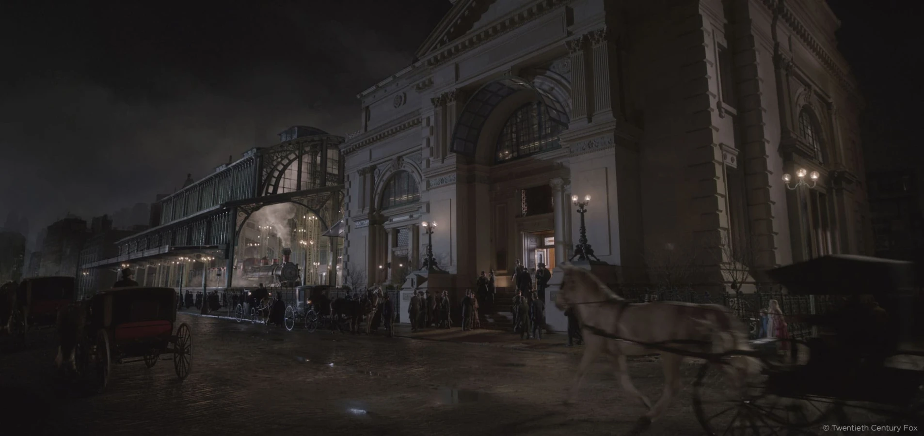 The Greatest Showman train station shot Raynault vfx