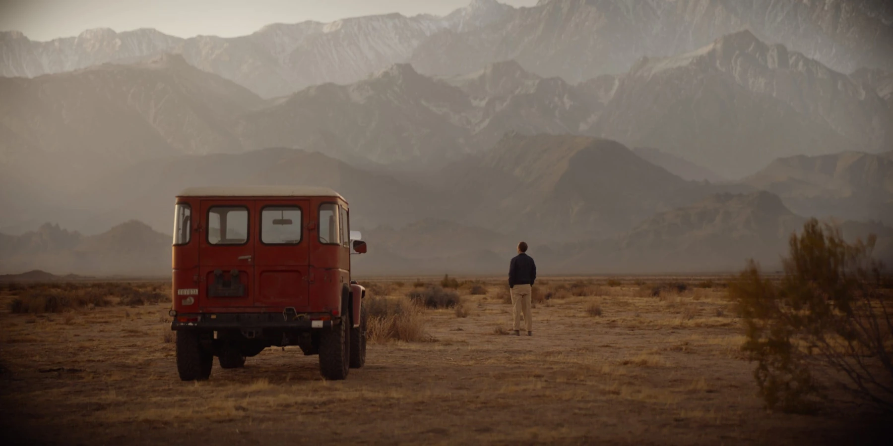 the old man raynault visual effects mountain range with red truck